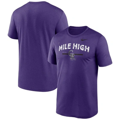 Shop Nike Purple Colorado Rockies Local Legend T-shirt