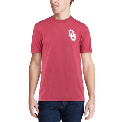 Shop Image One Crimson Oklahoma Sooners Baseball Flag Comfort Colors T-shirt