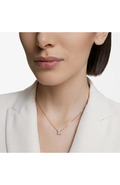 Shop Swarovski Attract Crystal Pendant Necklace In Rose Gold