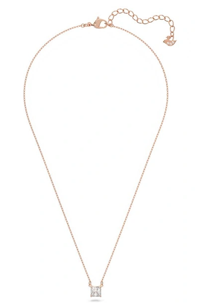 Shop Swarovski Attract Crystal Pendant Necklace In Rose Gold