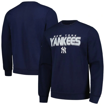 Shop Stitches Navy New York Yankees Pullover Sweatshirt