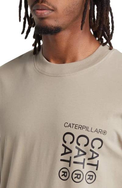 Shop Cat Wwr Tip-up Cotton Graphic T-shirt In Lemon Pepper
