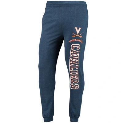 Shop Concepts Sport Navy/heather Charcoal Virginia Cavaliers Meter Long Sleeve Hoodie T-shirt & Jogger Pa