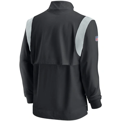 Shop Nike Black Las Vegas Raiders 2021 Sideline Coaches Repel Quarter-zip Jacket