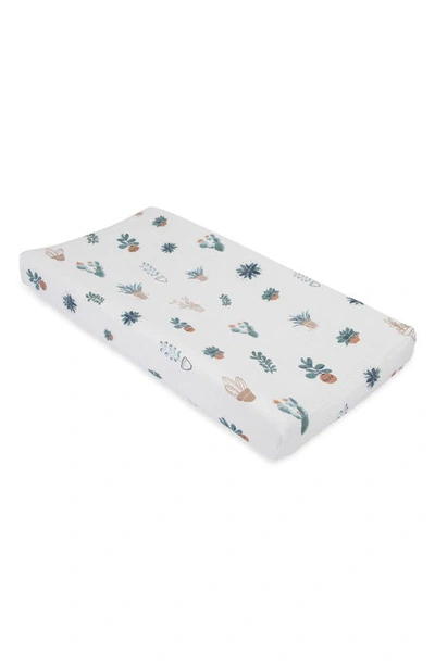 Little Unicorn Cotton Muslin Changing Pad Cover In Prickle Pot