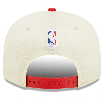 Shop New Era Cream/red Toronto Raptors 2022 Nba Draft 9fifty Snapback Adjustable Hat