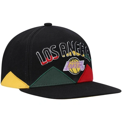 Shop Mitchell & Ness Black Los Angeles Lakers Hardwood Classics Black History Month Snapback Hat