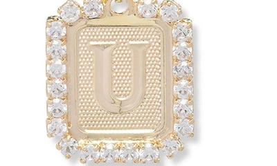 Bracha Royal Initial Card Necklace In Gold