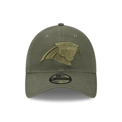 Shop New Era Olive Carolina Panthers Core Classic 2.0 Tonal 9twenty Adjustable Hat