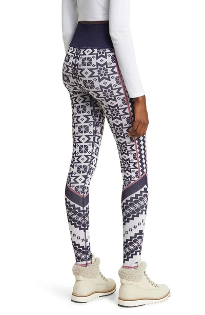 Shop Fp Movement Myoko Jacquard Leggings In Midnight Navy Combo