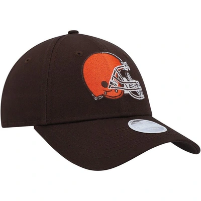 Shop New Era Brown Cleveland Browns Simple 9forty Adjustable Hat