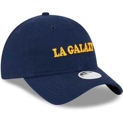 Shop New Era Navy La Galaxy Shoutout 9twenty Adjustable Hat
