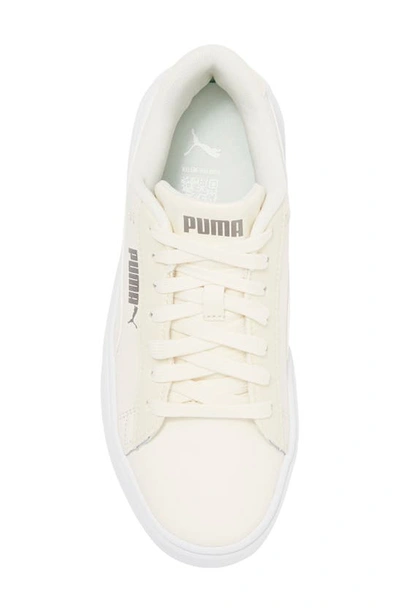 Shop Puma Smash V3 Platform Sneaker In Frosted Ivory-ivory-silver