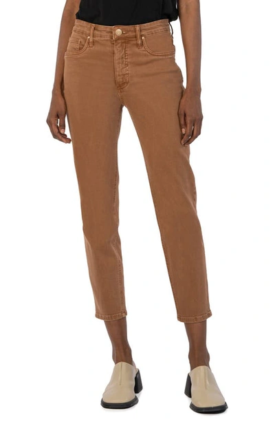 Shop Kut From The Kloth Rachael Crop Mom Jeans In Latte