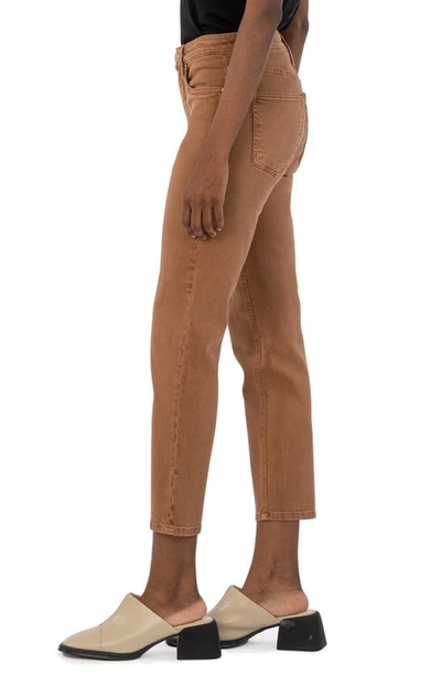 Shop Kut From The Kloth Rachael Crop Mom Jeans In Latte