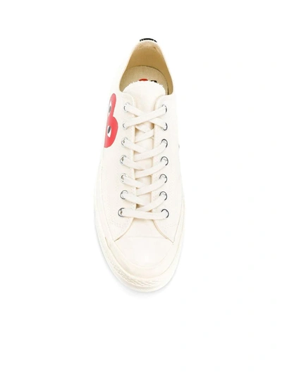 Shop Comme Des Garçons Play Sneakers In White