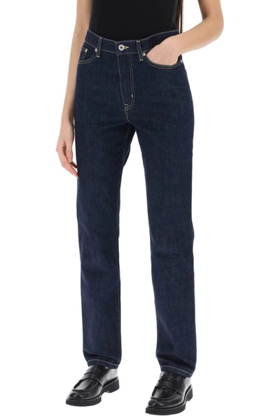 Shop Kenzo Asagao Regular Fit Jeans In Blue