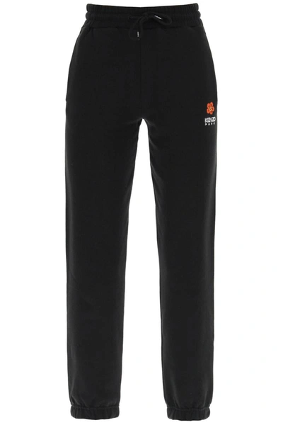 Shop Kenzo Joggers With Embroidery In Black