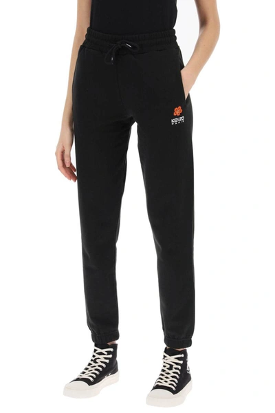 Shop Kenzo Joggers With Embroidery In Black