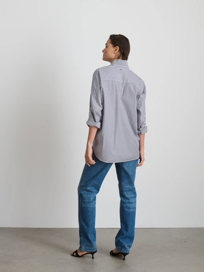 Alex Mill Standard Shirt In Bi-stripe In Navy/white