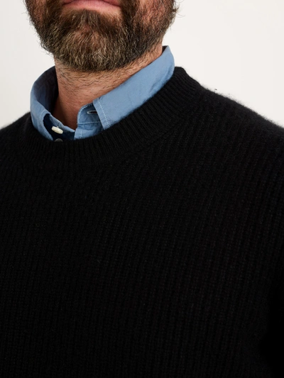 Shop Alex Mill Jordan Sweater In Washed Cashmere In Black