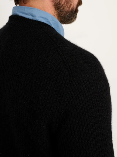 Shop Alex Mill Jordan Sweater In Washed Cashmere In Black