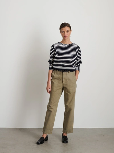 Shop Alex Mill Lakeside Striped Tee In Dark Navy/natural