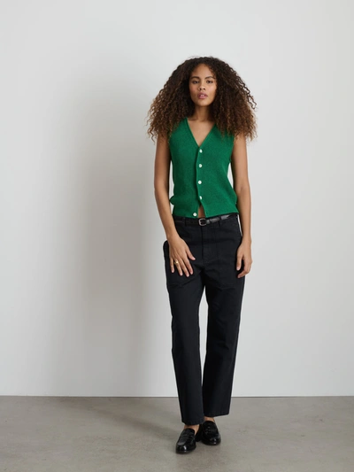 Alex Mill Neil Pant In Herringbone In Washed Black