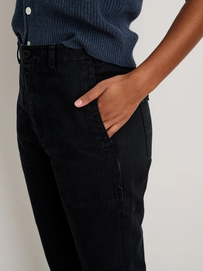 Shop Alex Mill Neil Pant In Herringbone In Washed Black