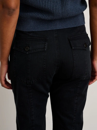 Alex Mill Neil Pant In Herringbone In Washed Black