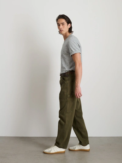 Shop Alex Mill Painter Pant In Recycled Denim In Military Olive