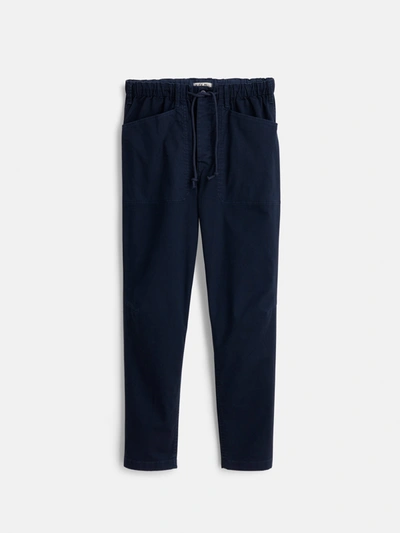 Shop Alex Mill Pull-on Button Fly Pant In Dark Navy