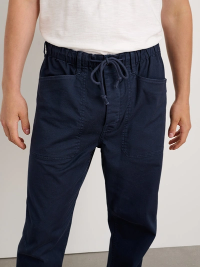 Shop Alex Mill Pull-on Button Fly Pant In Dark Navy