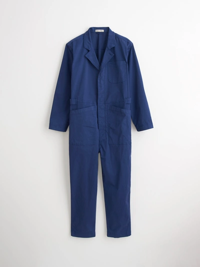 Shop Alex Mill Standard Jumpsuit In Cotton Twill In Dark Navy