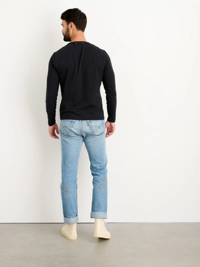Shop Alex Mill Standard Long Sleeve T-shirt In Slub Cotton In Black