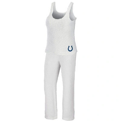 Shop Wear By Erin Andrews Cream Indianapolis Colts Cozy Scoop Neck Tank Top & Pants Sleep Set