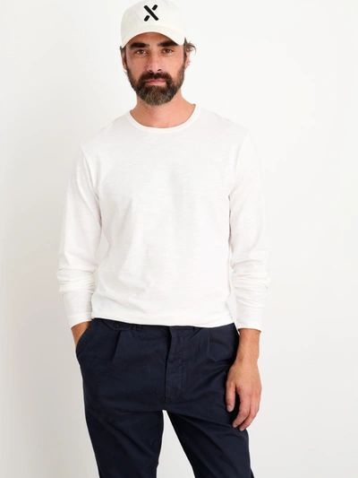 Shop Alex Mill Standard Long Sleeve T-shirt In Slub Cotton In White