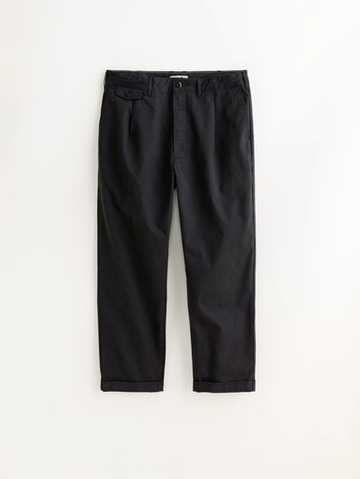 Shop Alex Mill Standard Pleated Pant In Chino In Black