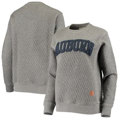 Shop Pressbox Heather Charcoal Auburn Tigers Moose Quilted Pullover Sweatshirt In Heather Gray