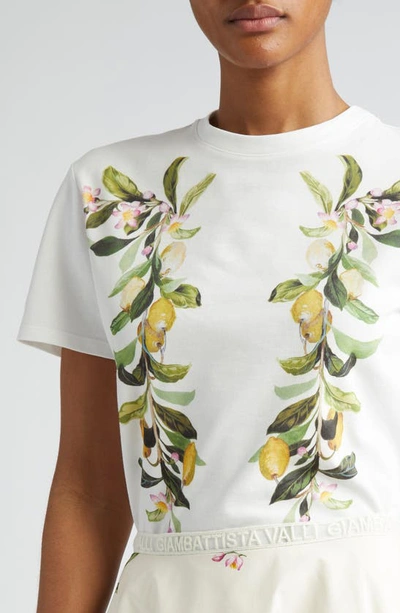 Shop Giambattista Valli Lemon Tree Cotton Graphic T-shirt In White