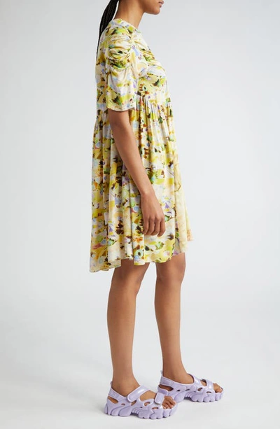 Collina Strada Arc Floral Short Sleeve Dress In Puzzle Flower