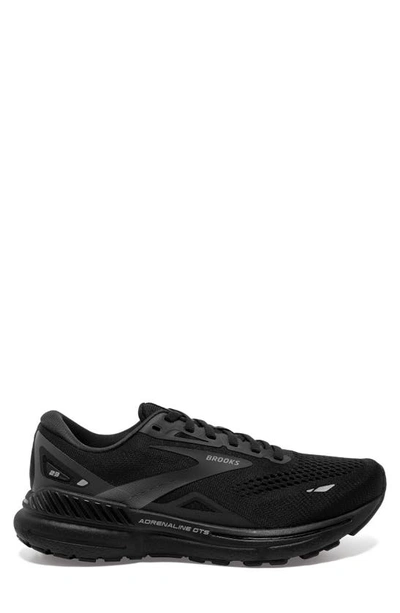 Shop Brooks Adrenaline Gts 23 Running Sneaker In Black/ Black/ Ebony