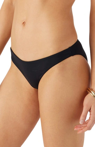 Shop O'neill Rockley Saltwater Solids Bikini Bottoms In Black
