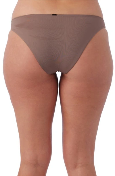 Shop O'neill Rockley Saltwater Solids Bikini Bottoms In Deep Taupe