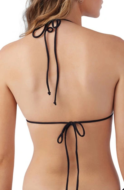 Shop O'neill Venice Saltwater Solids Bikini Top In Black