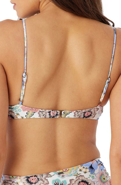 Shop O'neill Talitha Pismo Floral Bikini Top In Vanilla