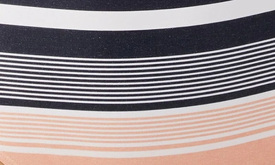 Shop O'neill Merhaba Oxnard Stripe Cutout One-piece Swimsuit In Black Multi Colored