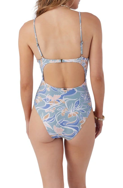 Shop O'neill Emmy Hanalei Cutout Floral One-piece Swimsuit In Canton