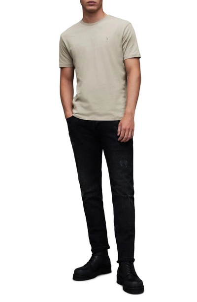Shop Allsaints Brace Tonic Slim Fit Cotton T-shirt In Planet Grey