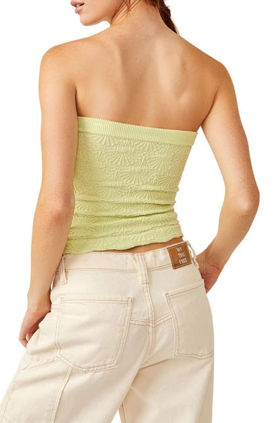 Shop Free People Love Letter Jacquard Tube Top In Shadow Lime